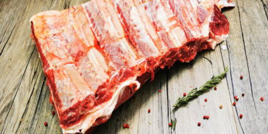 Jungbullen-Blattrippe mit Knochen Jungbullen-Blattrippe mit Knochen