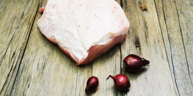 Schweine-Unterschale mit Speck, ohne Schwarte