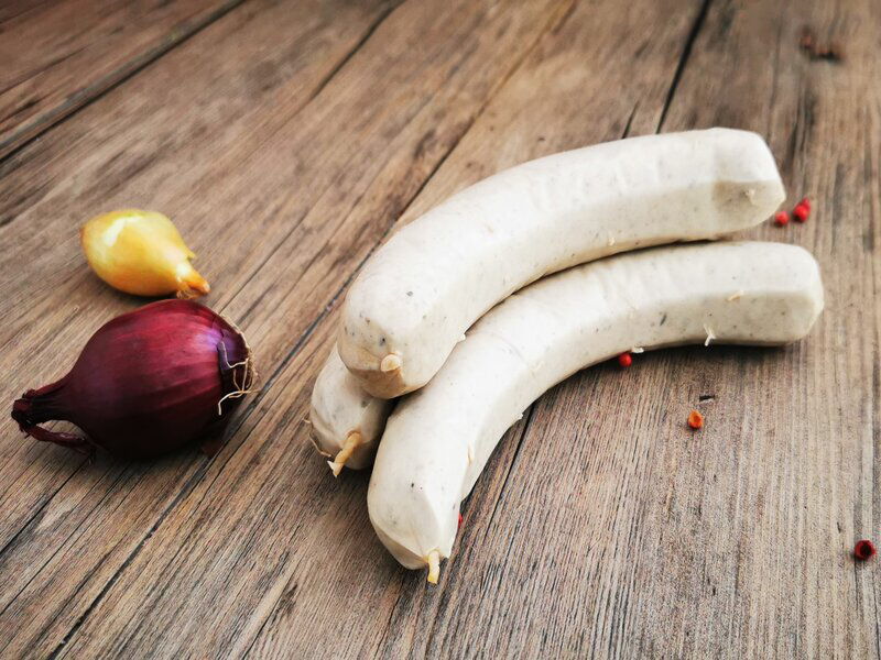 Rostbratwurst, fein, gebrüht, kurz