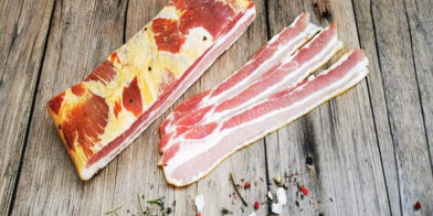 Schweine Dörrfleisch ohne Schwarte / Bacon