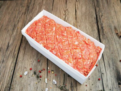 Hackbraten, Hackfleisch gemischt von Rind und Schwein, tiefgekühlt, ca. 1kg